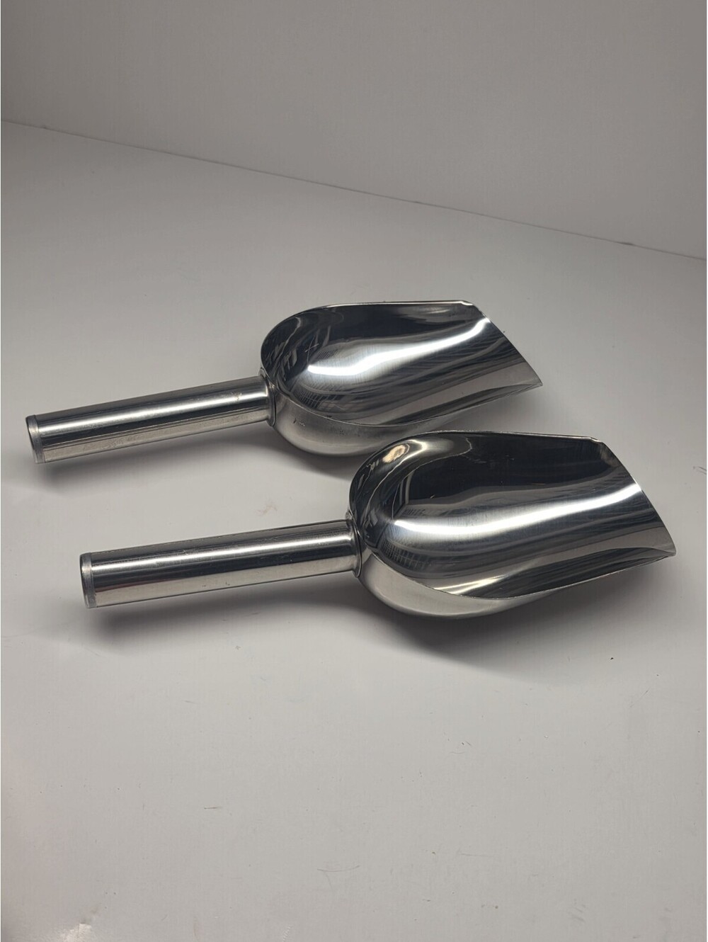 2x Stainless Steel Scoop Bar Ice Candy Dry Goods Popcorn Commercial Scooper 12oz